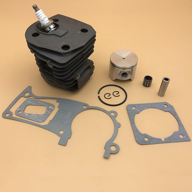 Piezas de jardín Kit de Junta de bujía de Motor de pistón de Cilindro de 44MM Apto for Husqvarna 350 353 351 346 XP 346XP repuestos de Motosierra de Gasolina Piezas de jardín