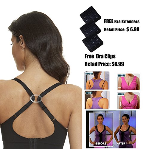 Image of HOFISH 3PACK Full Bust Seamless Nursing Maternity Bras Bralette S-XXL with Extra Bra Extenders & Clips
