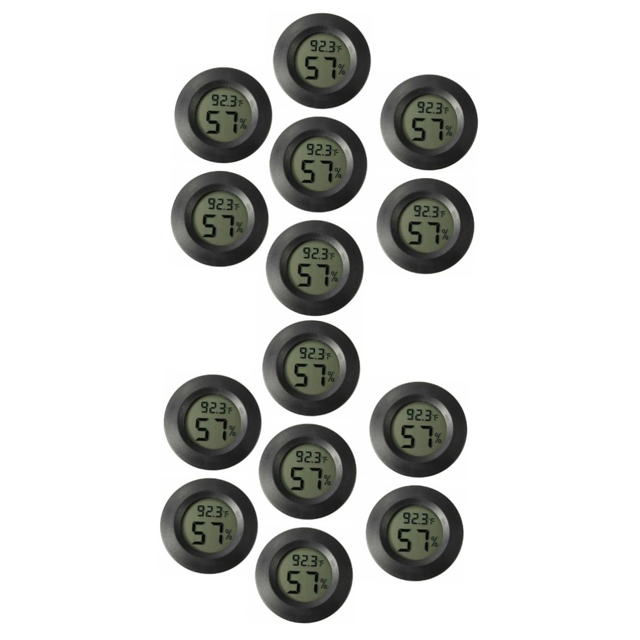 BESPORTBLE 14pezzi Mini Igrometro Termometro Elettronico per Terrario da Misuratore di umidità e Temperatura per e Rettili Compatto e Portatile per Uso Ed Esterno