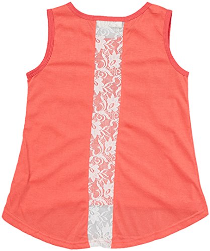 Image of ToBeInStyle Girl's Adorable Flower Print Tank Top w /Back Lace Design
