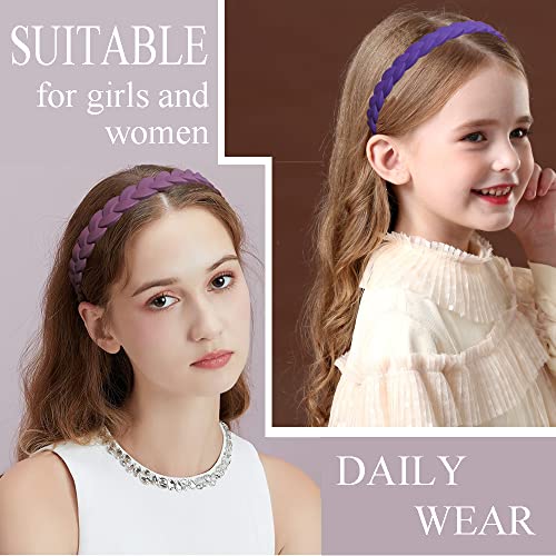 Springtime 12pcs Colorful Headbands for Girls Women Pigtail Hairbands With Teech Plastic Hard Hair Hoops2