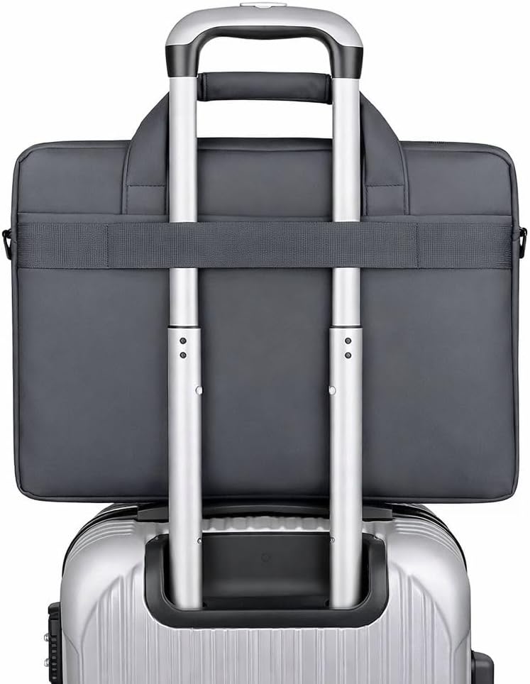 Shoulder Laptop Bag 15.6 inch Made of PU Leather Sleek Briefcase Style 100% Water and Dust Proof Bag for Unisex - Image 3