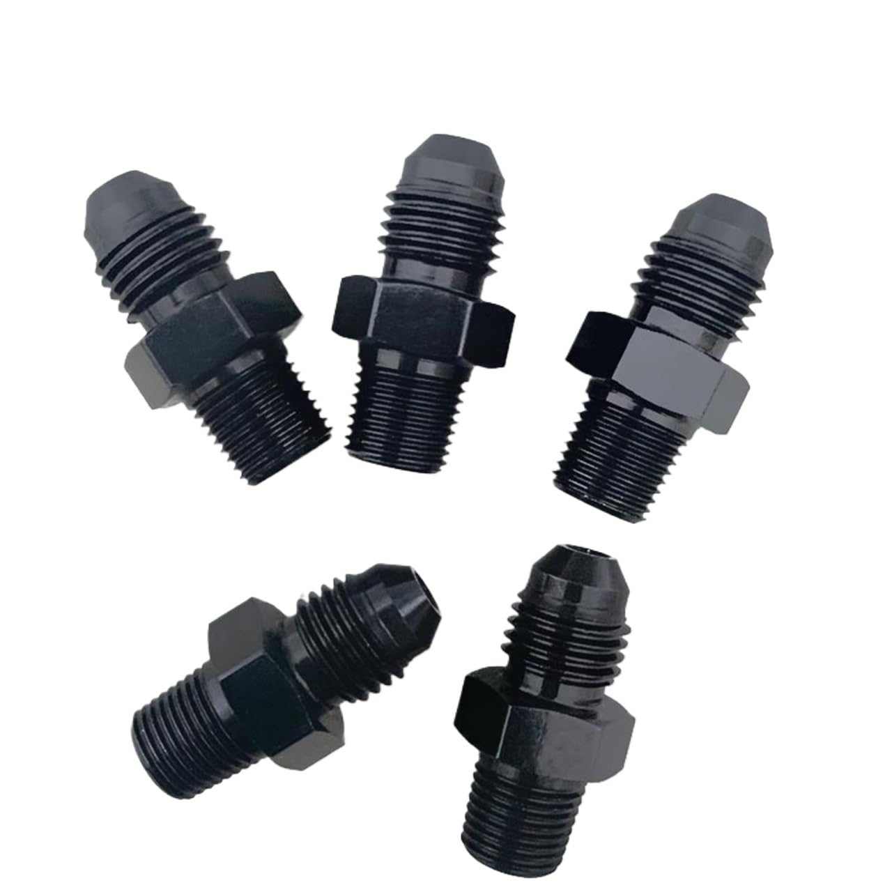 Uniwersalny gwint AN4 AN6 AN8 FlareMęski na NPT, prosty Bagnet oleju silnikowego(BlackAN4-1-8NPT)
