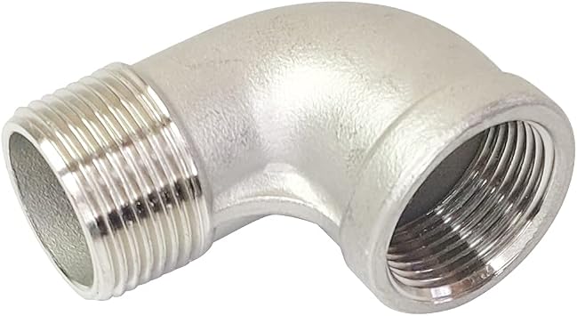 1/4" NPT Female x 1/4" NPT Male 90 Degree Street Elbow Stainless Steel 304 Threaded Cast Pipe FittingPack of 1
