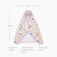 Vista 34 de Little Unicorn Toalla de baño con capucha de alta calidad, mezcla de algodón absorbente y rizo Tamaño más grande, 1-6 años (Adobe Checker)