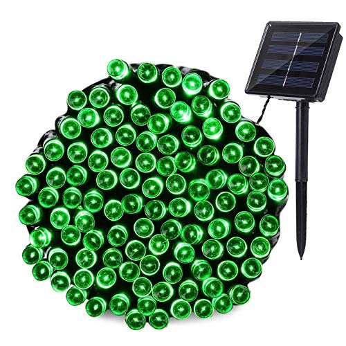 Joomer Green Solar Christmas Lights 72ft 200 LED 8 Modes Waterproof Solar Fairy Lights for Christmas Decorations