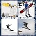KOOTAU Snowboard Stomp Pad Set, Clear Self Adhesive Snowboard Stomp Pad Snowboard Grip Mat for Snowboard