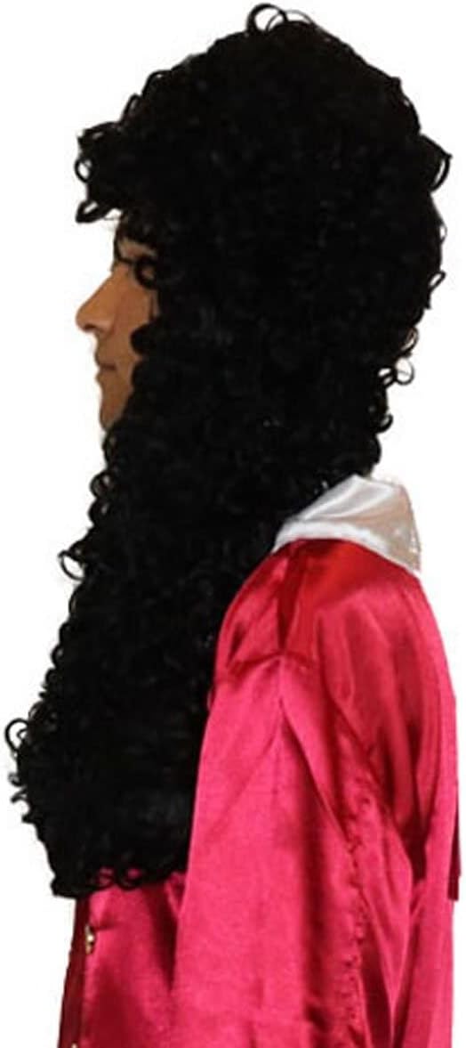 HPO Adult Men’s 18th Century Colonial Judge Historical Nobleman Wig, Multiple Color Options, Cosplay Halloween Costume Party, Breathable Capless Cap, Flame-retardant Synthetic Fiber