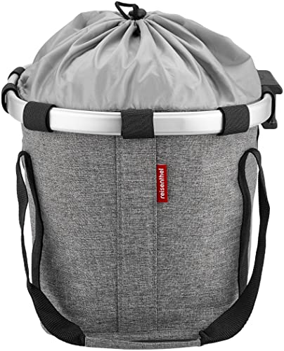 KLICKfix KF880TS Unisex – Erwachsene Twist Fahrradkorb, Silber, Uni