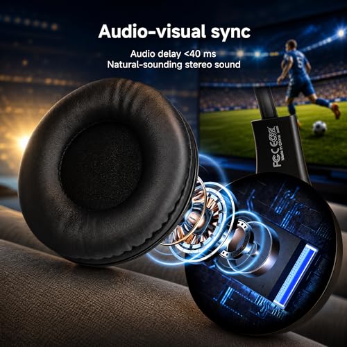 Miniatura 3 de Retekess Ta005 Auriculares Inalámbricos Para Tv,Auriculares Tv Inalámbricos,Batería Recargable Integrada,Compatible Con Entrada Estéreo,Aux Y Rca,Alto Volumen Para Personas Mayores