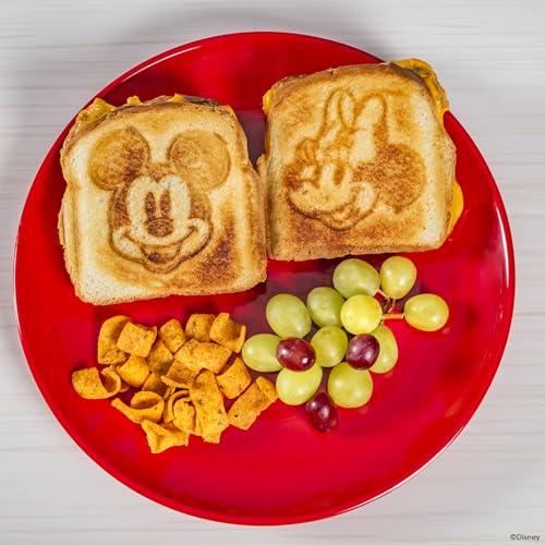 Uncanny Brands Disney Mickey and Minnie Mouse Sandwich Maker - Small Kitchen Appliance