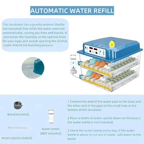 image for Vevitts 120 Egg Incubators for Hatching Eggs Automatic Temperature Con