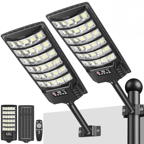 Lampe solaire extérieur pour jardin et cour à détecteur 2pcs