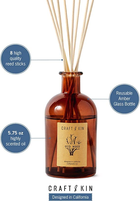 Vela aromática y difusor de varillas con aroma a madera miniatura 4