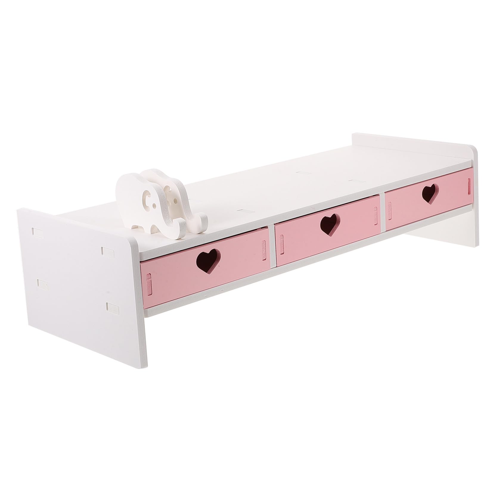 Support pour écran d'ordinateur en PVC rose pour corriger la posture et éviter le mal de dos