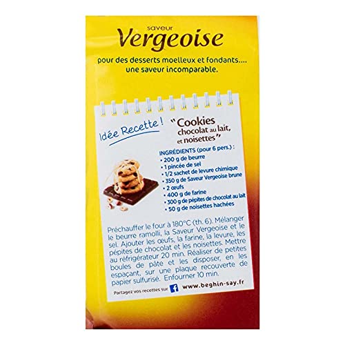 BEGHIN SAY - Saveur Vergeoise 500G - Sucre à la saveur incomparable - Idéal pour la pâtisserie et les desserts - 500 grammes de douceur exquise! - Lot De 4