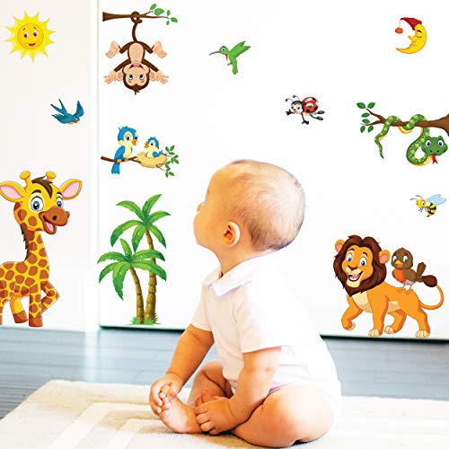 Animals Wall Stickers for Kids - Baby Room Decor Wall Sticker