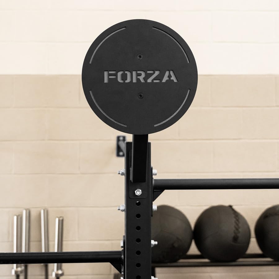 FORZA Cele kulkowe ścienne, pojedyncze i podwójne, wytrzymałe płyty stalowe do crossfitu i treningu funkcjonalnego, odporne na uderzenia, malowane proszkowo, na platformie lub na ścianie, oficjalne