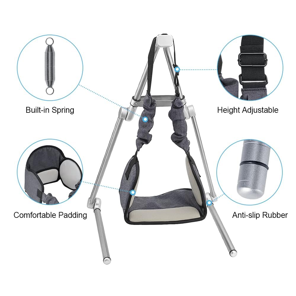 Toogel Amaca per Testa con Supporto Pieghevole, Amaca Cervicale Portatile con Montaggio Compatto per Rilassamento, Allevianti Affaticamento e Muscoli