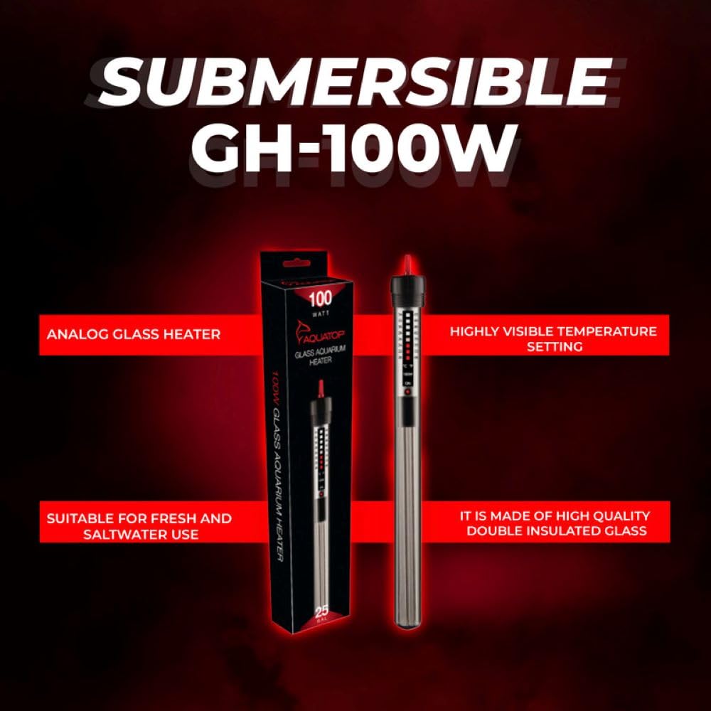 Aquatop Aquatic Supplies Chauffage en verre submersible 100 W