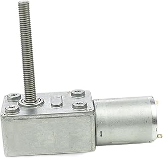 ELLANA Turbine Speed Dc Geared Small Electric Motor JGY370 Motores High Torque 6v Gate Motor M6 Screw Shaft 4632-370 Worm Gear Motor Worm controllable (Color : 6V, Size : 23rpm)