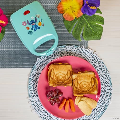 Uncanny Brands Disney Lilo and Stitch Single Sandwich Maker - Small Kitchen Appliance