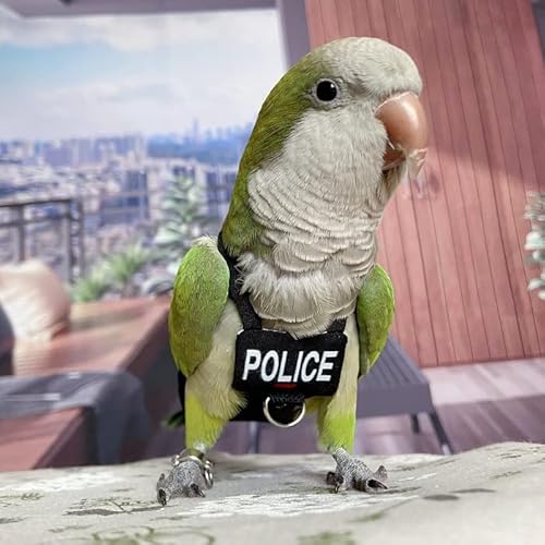 Arreio de fraldas para pássaros, roupa de voo de papagaio com coleira para papagaio, roupas voadoras