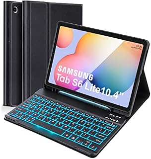 Lively Life Backlit Keyboard Case for Samsung Tab S6 Lite 10.4", Magnetic Detachable Illuminated Keyboard for Tab S6 Lite 10.4" 2020 (SM-P610/P615), 2022 (SM-P613/P619), with Slim PU Case, Black