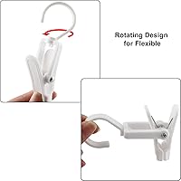 Vista 4 de 20 ganchos para lavandería, pasadores de plástico para ropa, clips de suspensión súper fuertes, ganchos giratorios para tienda de ropa, hogar