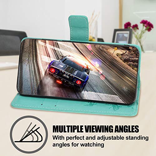 Wuhaizher Motorola Moto G14 Case Shockproof Leather Wallet Book Flip Folio Magnetic Clasp Stand View Case for Motorola Moto G14 Phone Cases Shockproof Cover Cute Lotus Pattern - Image 2