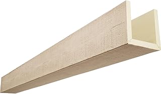 Timberthane Rough Cedar Faux Wood Beam, 3-Sided (U-Beam), 6"W x 12"H x 96"L, Sonora Desert Finish