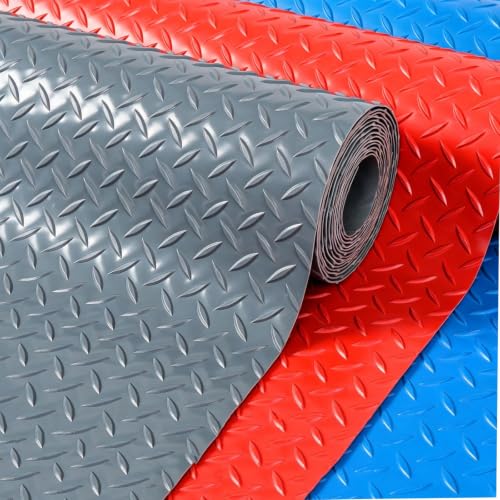 Tapis de sol garage bleu 1.2x2m robuste et antidérapant pour voiture