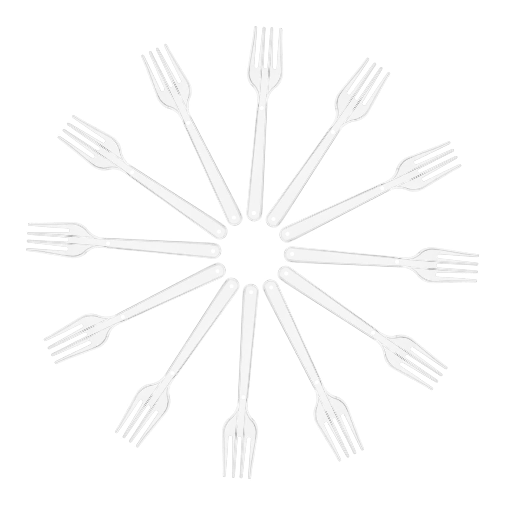 Beavorty 100pcs Plastic Forks Party Home One-time Dinner Forks Salad Utensils Lightweight Easy to Carry