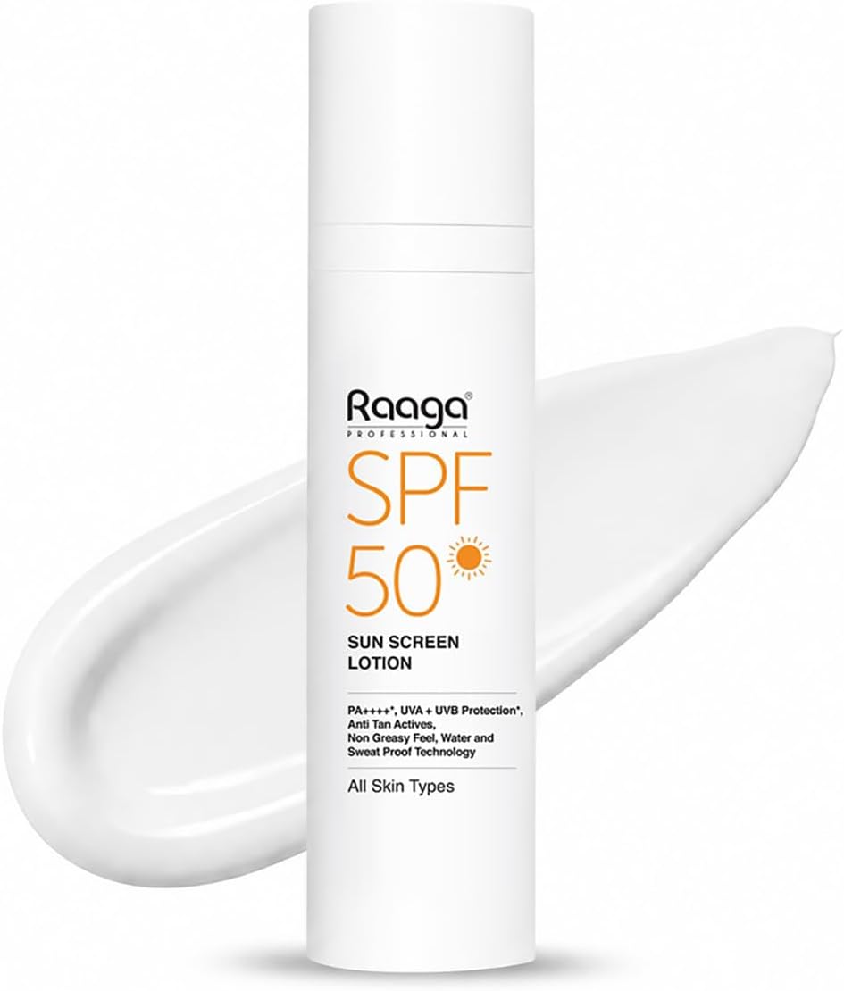SPF 50 Sunscreen Lotion | PA++++, UVA + UVB Protection,All Skin, Anti Tan Activities, Non-Greasy Feel, Water and Sweat Proof Technology (55 ml)