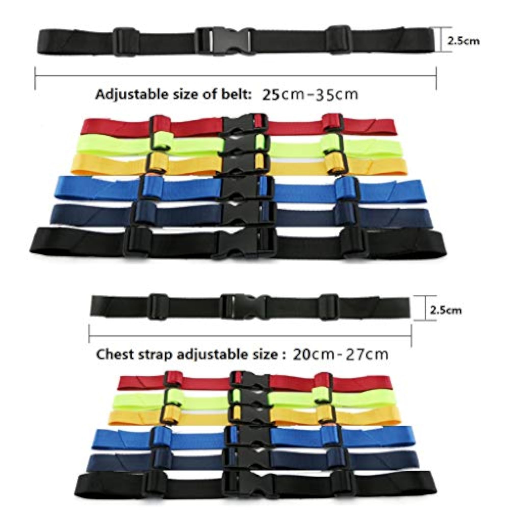 Adjustable Nylon Backpack Chest Belt, Blue