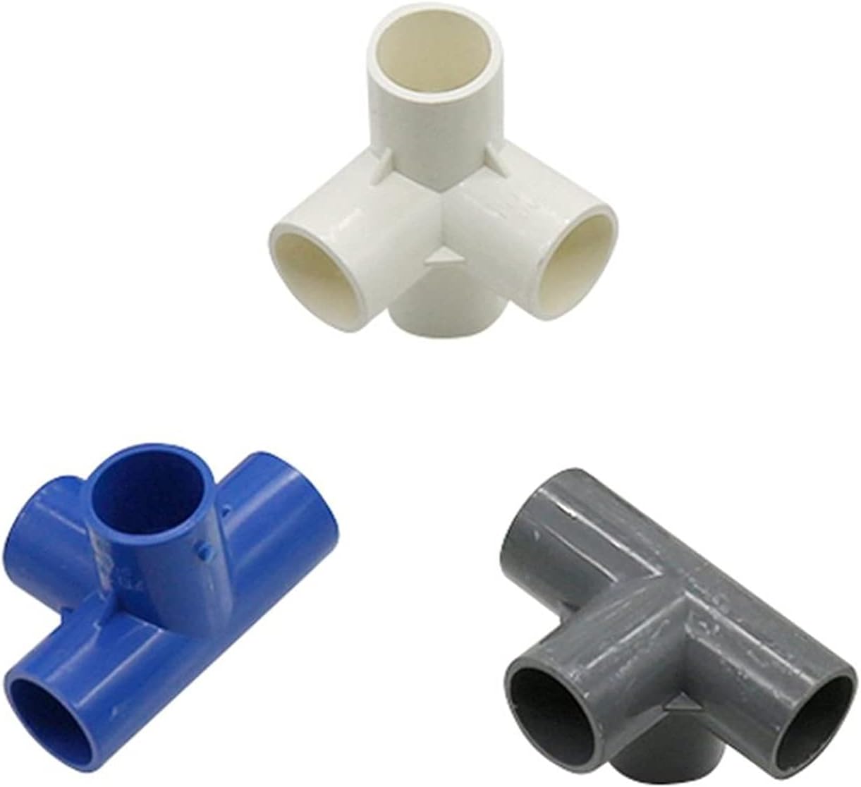 Utility Hose Butt Hose Connector Adapter Garden Water Supply System 25Mm Three-Dimensional PVC Connectorricultural Greenhouse Irrigation Fish Tank Aquarium Supplies/White