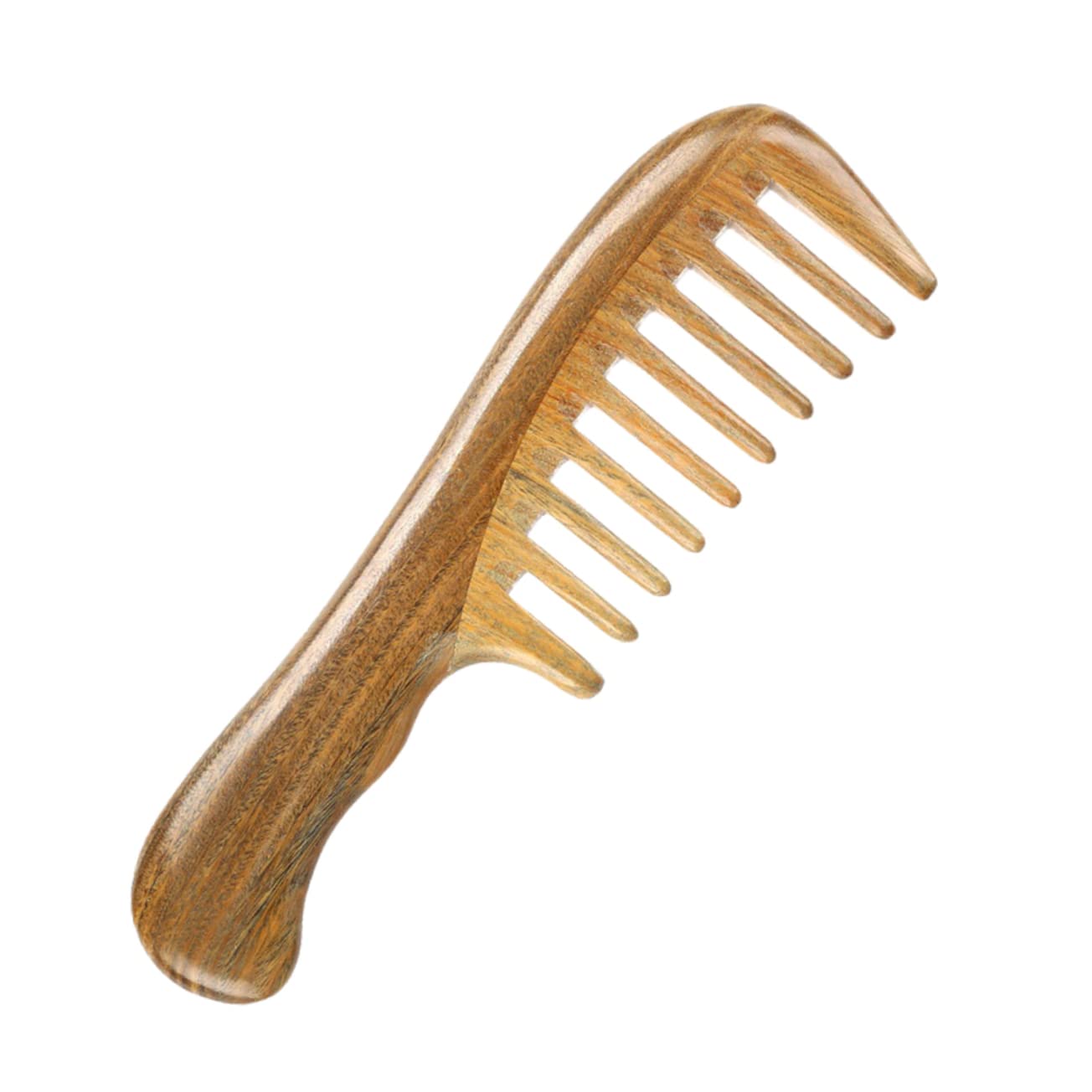 Peine de de Madera Dientes Anchos 1 Piezas Antiestático para Masaje Cabello Natural