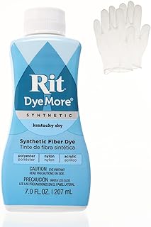 Rit DyeMore 7 Oz. Synthetic Liquid Fiber Dye Single Pack with Plastic Gloves for Clothing, Décor, and Crafts