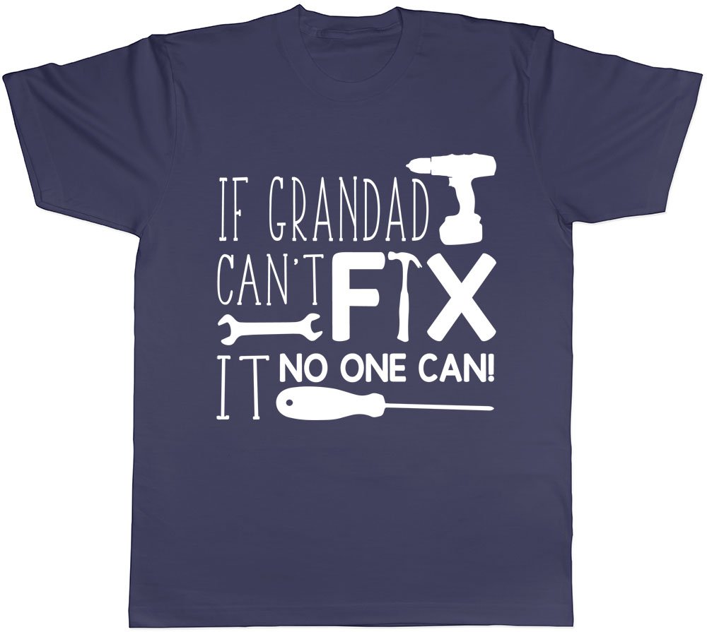 If Dad Can't Fix It No One Can Funny Mens Short Sleeve T-Shirt Navy Blue
