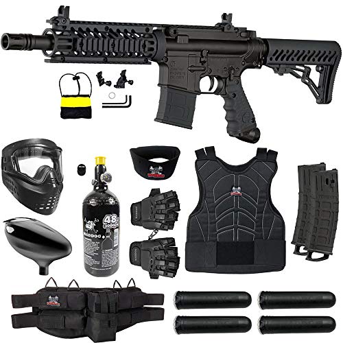 Maddog Tippmann TMC MAGFED Protective HPA Paintball Gun Starter Package -Black