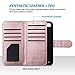 ULAK Compatible with iPhone SE Case 2022 (3rd Gen) / iPhone SE Case 2020 (2nd Gen) / iPhone 7 Case/iPhone 8 Case, Luxury PU Leather Wallet Phone Case with Card Holder Flip Kickstand Cover Pink+White