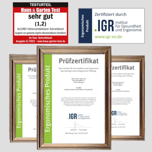ALLDREI AD2 höhenverstellbares Tischgestell für Schreibtische, elektrisch stufenlos Höhenverstellung, mit 4 Speicher… – Bild 3