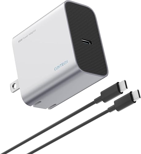 Cargador USB C de 65 W, cargador rápido PD 3.0PPS, cargador de pared plegable con cable de carga 5A C-C de 6 pies para MacBook AirPro, portátiles,