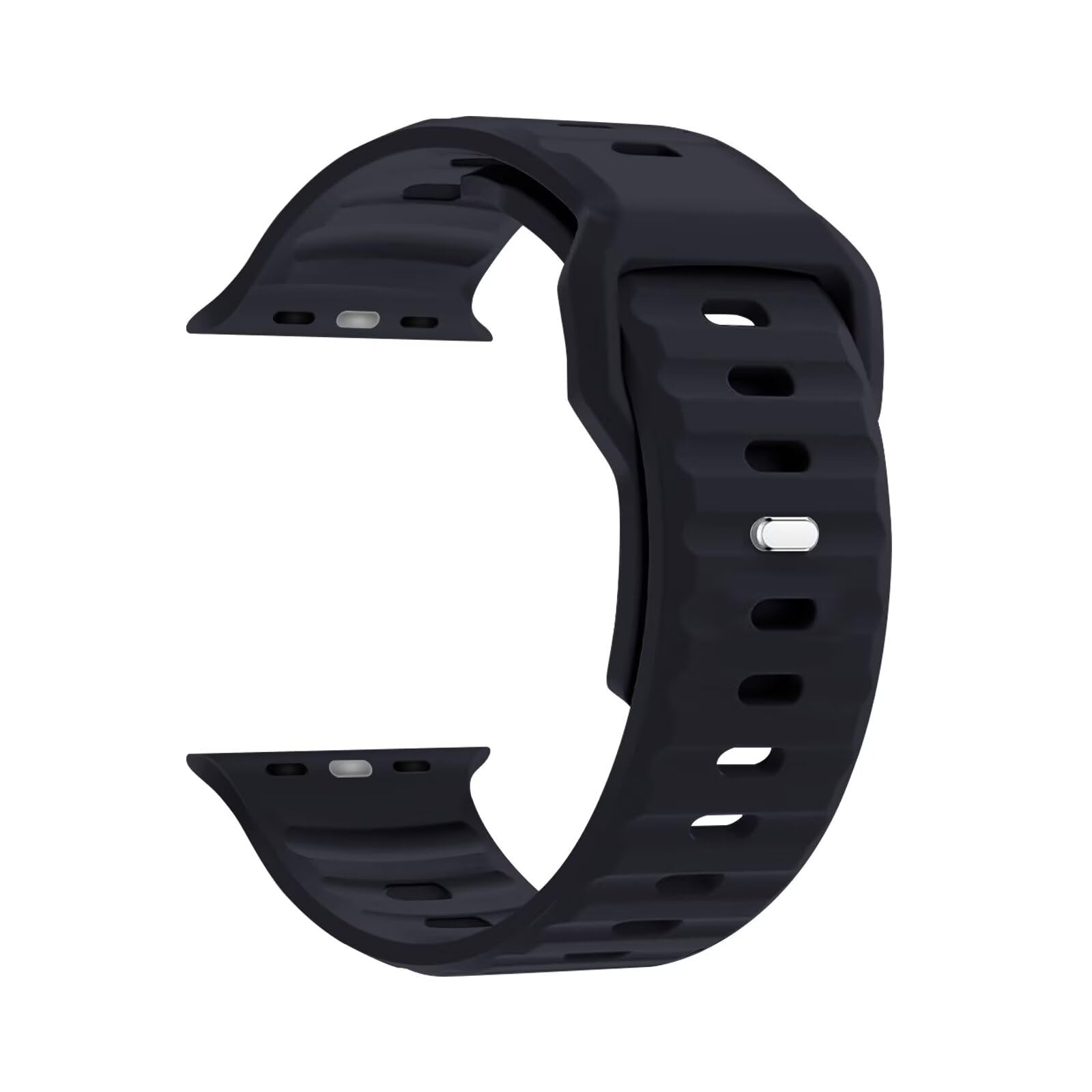 Sport Band Pack Compatible with Apple Watch Ultra 2 Band 49mm 46mm 45mm 44mm 42mm, Wide Soft Silicone Wristband Men's Waterproof Band for iWatch Series 11 10 9 8 7 6 5 4 3 SE Ultra Black 44mm/45mm/46mm/49mm/42mm(Series 3 2 1)