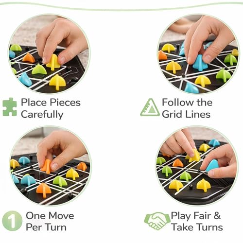Image of SIGNAMIO Puzzle Geometry Memory Chess Triangle Strategy Board Games for 6 to 10+ Years for Families and Games for Adults at Home Kids and Teens