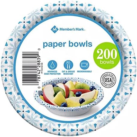 Member Mark Soup/Salad Paper Bowls (12 Oz., 200 CT)