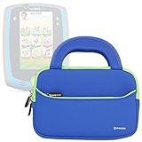 Evecase LeapFrog LeapPad Glo / LeapPad 3 Kids Learning Tablet Ultra Portable Travel Carrying Neoprene Sleeve Case Bag with Handle & Accessory Pocket - Blue