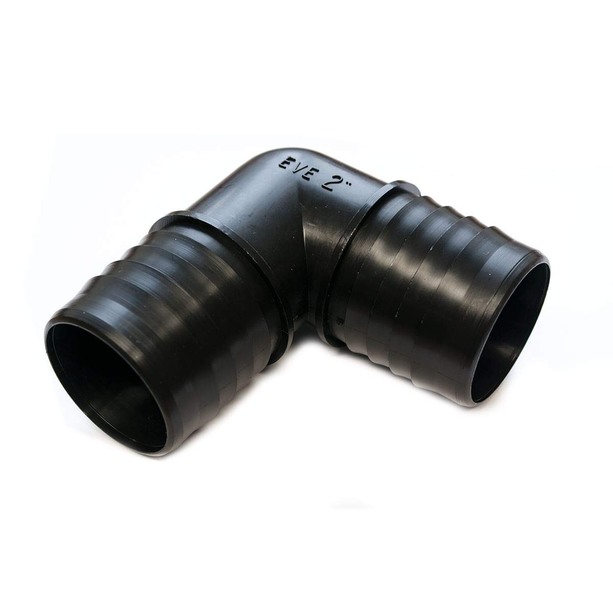 Pisces 50mm/50mm (2") Barbed Elbow for Pond and Garden Hose - Angled Tubing Adaptor for Easy Connection to Hosepipe