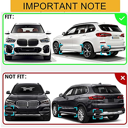 Image of YHTAUTO Set of 4 Mud Flaps Splash Guards Accessories Replacement for BMW X5 2019-2020 L6 3.0L V8 4.4L, Front and Rear LH RH, Black