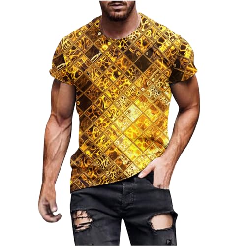 Zeiyignr Fashion Optical Illusion Tshirts Men Short Sleeve 3D Graphic Tees Hip Hop Streetwear Geometric Print Summer Tops3